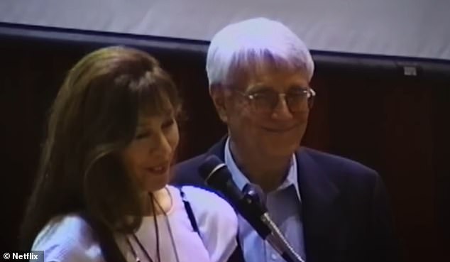 Napolitano, who initially used the pseudonym Linda Cortile, directly involved in the creation of the documentary (pictured with Hopkins)