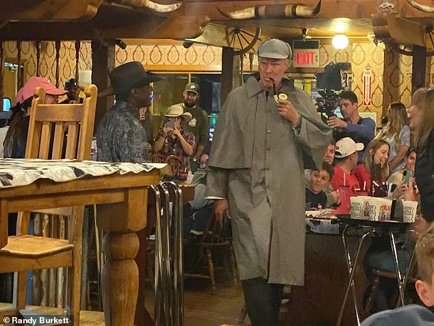 Ferrell rocked his Sherlock Holmes costume, which only added to the frenzy around them.