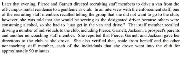 The NCAA found that Pierce and Garnett processed the trip for the recruit's parents.