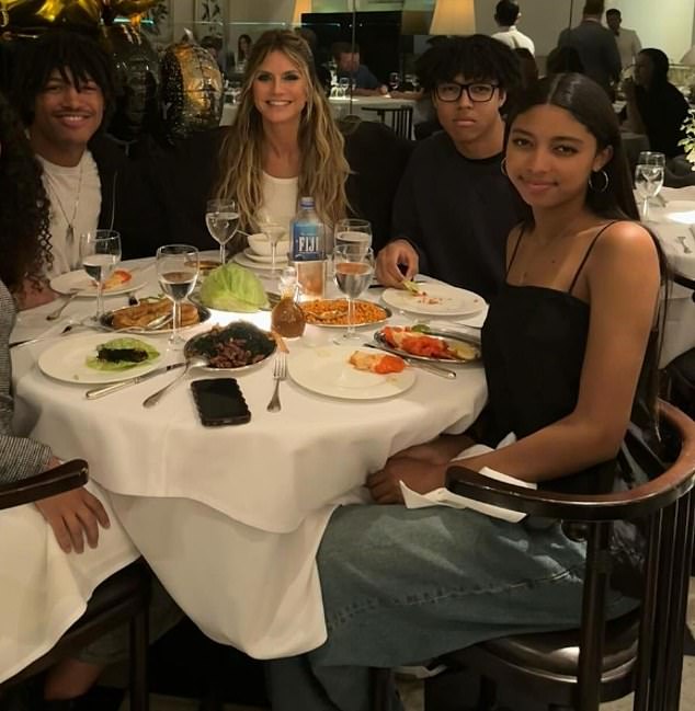 The Project Runway alum drew inspiration for Modelverse from the years her 14-year-old daughter Lou spent playing Roblox. Lou is seen on the far right with Heidi and her siblings.