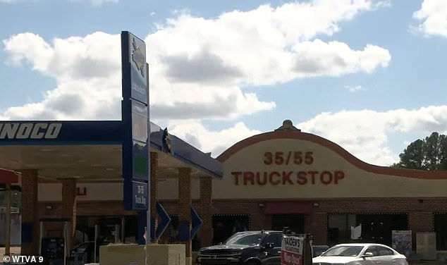 Taylor and the girl were communicating using a mobile device and took her out of her home. The FBI pinged the girl's phone and discovered she was at truck stop 33/55 (pictured)