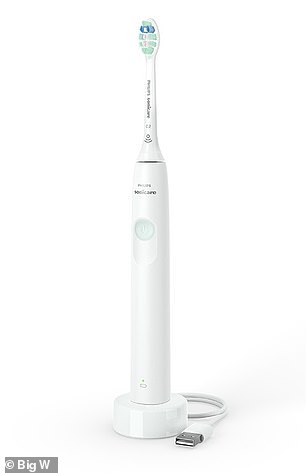 The Philips Sonicare electronic toothbrush, which has an average rating of 4.5 stars, is also included in the sale for $34.97.