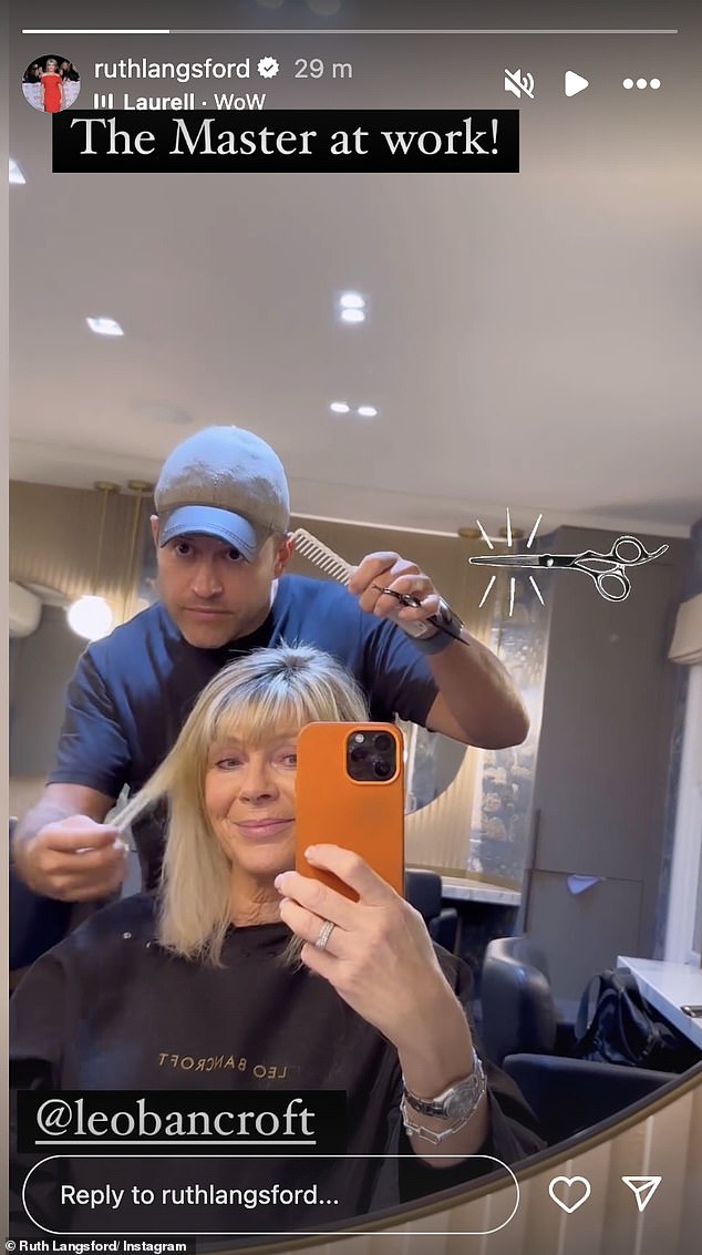 The TV presenter, 64, looked in good spirits as she got glammed up at the salon and took to her Instagram Stories to share a glimpse of the haircut with her fans.