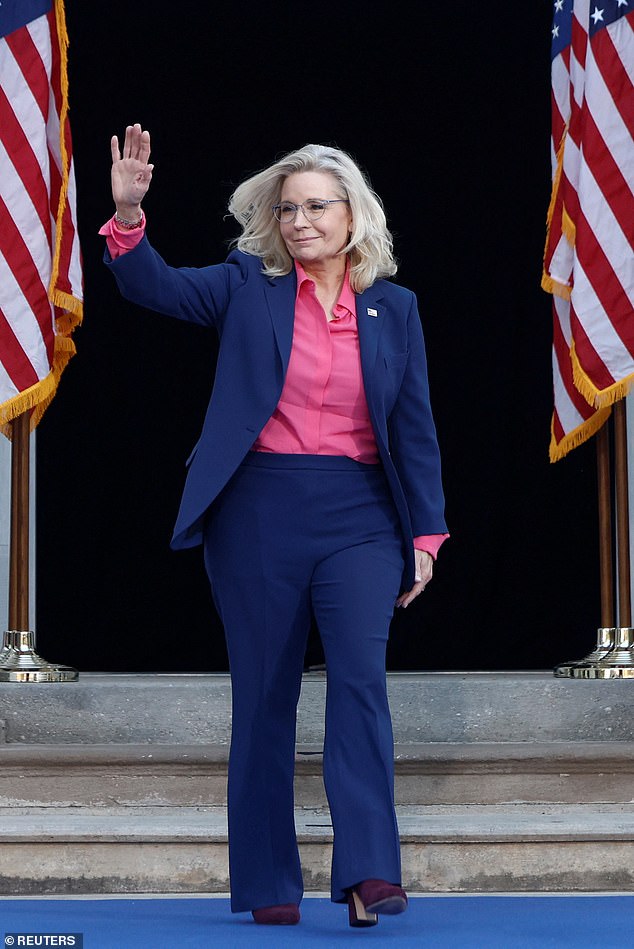 Cheney was emphatic Thursday in her support of Harris in her November race against Trump.