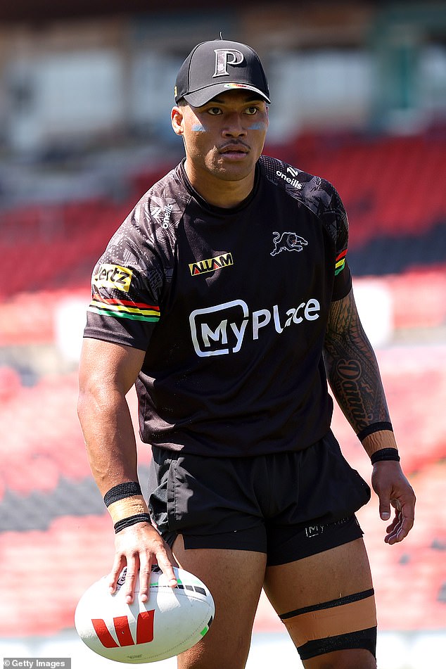 The Penrith winger (pictured at training this week) admits people are 