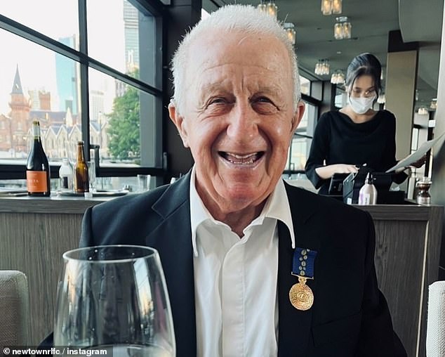 The club's veteran president (pictured) told his family he wanted to see the team win one last premiership before he passed away.