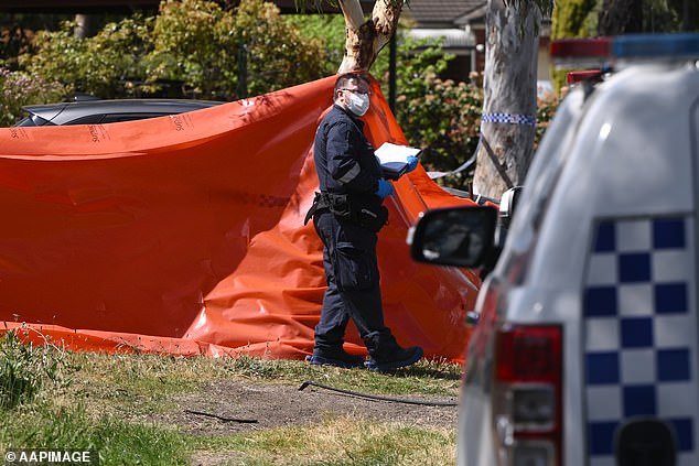 Police remained at the scene throughout Friday.