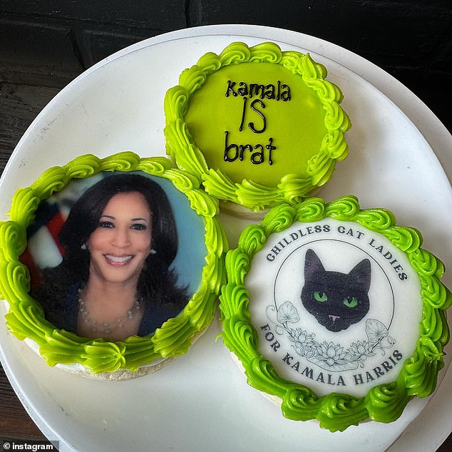 Kamala-is-brat-themed delights from Popp or one of the several bakers who have gotten into the election baking spirit.