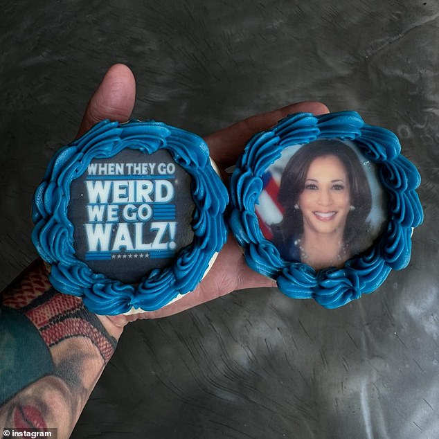 Popp also sold cookies with Kamala Harris' face on them, some themed to the Charli