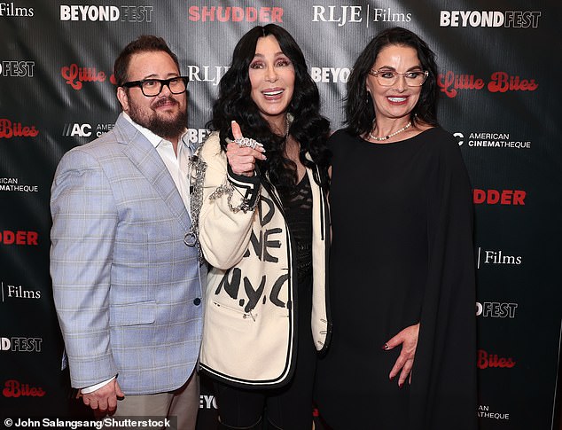 Chaz and Cher also posed for photos with his beautiful fiancée Shara Blue Mathes, with whom he recently moved into a $2.5 million home.