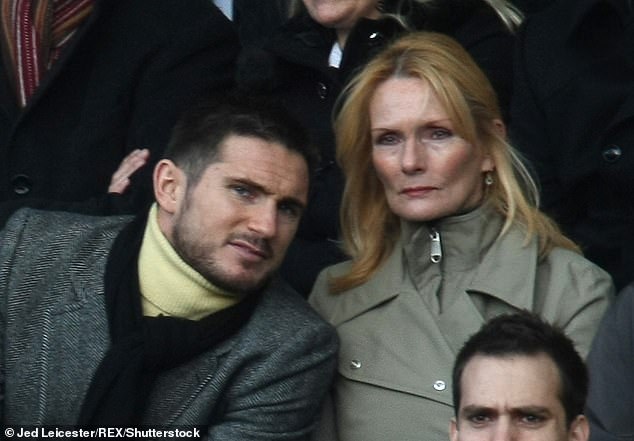 Christine talked about how Frank still misses his mother Patricia, who died aged 58 in 2008, and who their daughter was named after (Frank pictured with his mother in 2008).