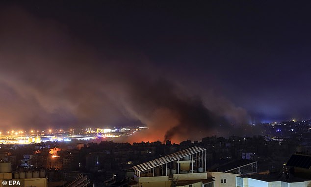 Beirut burned again last night after an Israeli airstrike in the south of the city