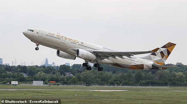 An Etihad Airways Airbus A330-243 (CN 729) takes off from Dusseldorf Airport on May 26, 2019.