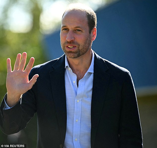 Prince William caused a sensation when he visited Birtley Community Pool in Tyne and Wear yesterday afternoon.