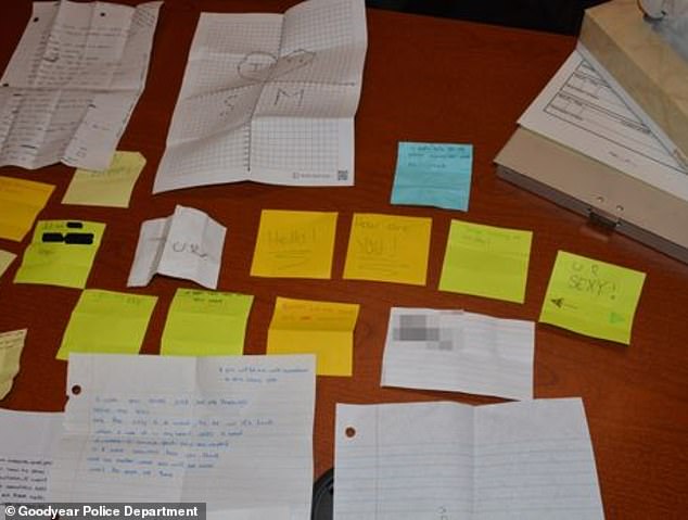 The teenager sent him love notes on bright post-its, including one that said 'UR SEXY!' I passed it in class