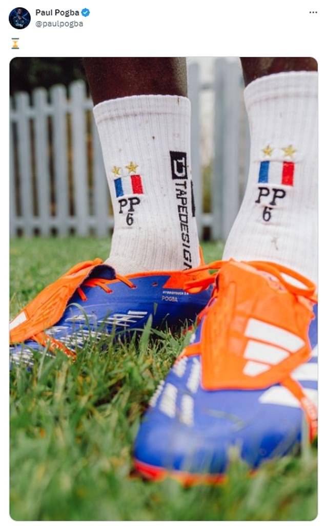 The midfielder took to social media to share a post after Mail Sport's exclusive story appeared featuring a pair of Tapedesign socks adorned with the French flag.