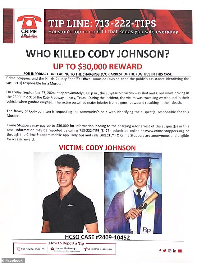 During the conference, a CrimeStoppers spokesperson stated that the agency is offering a $30,000 reward for information leading to the indictment and/or arrest of his killer.