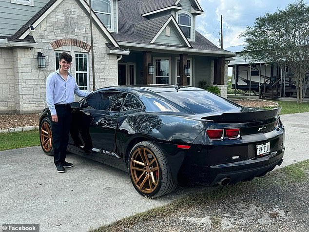 Both parents added that the black 2013 Chevy Camaro had been their son's most prized possession, which was found at the scene with its flashing lights on.