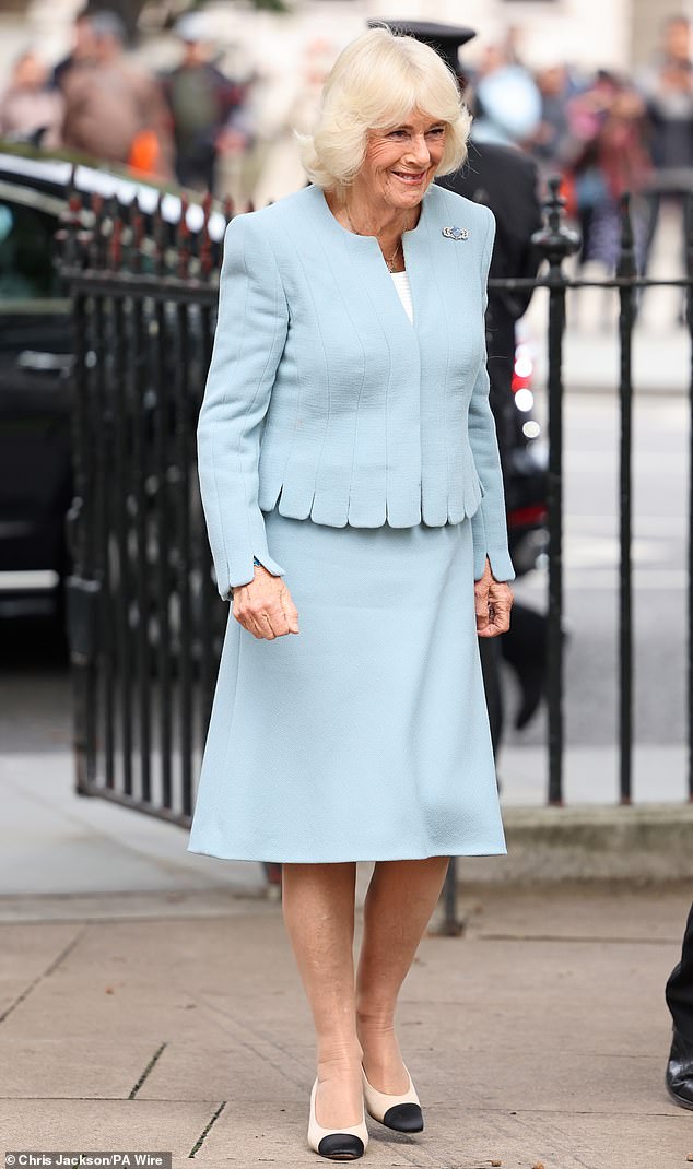 Queen Camilla has fallen so in love with her bunion-busting Sole Bliss (left) shoe that she has inspired five award-winning actresses who have played queens on screen to step into her shoes, literally.