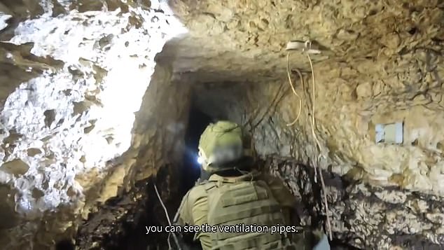 Documentation of a Hezbollah underground tunnel as IDF troops entered Ayta Ash Shab, southern Lebanon.