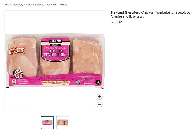 Costco reduced the price of Kirkland Signature boneless chicken tenderloins by 13 percent, leading to a 21 percent increase in sales, it said.