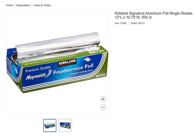 Costco said it reduced its standard Kirkland aluminum foil from $31.99 to $29.99