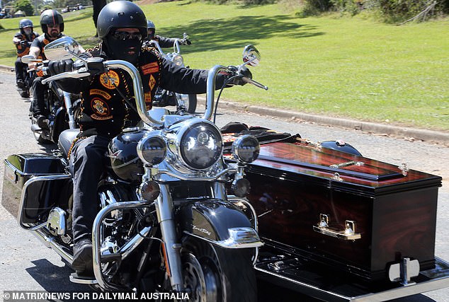 1728097103 797 Hundreds of Bandidos motorcyclists attend the funeral of slain President