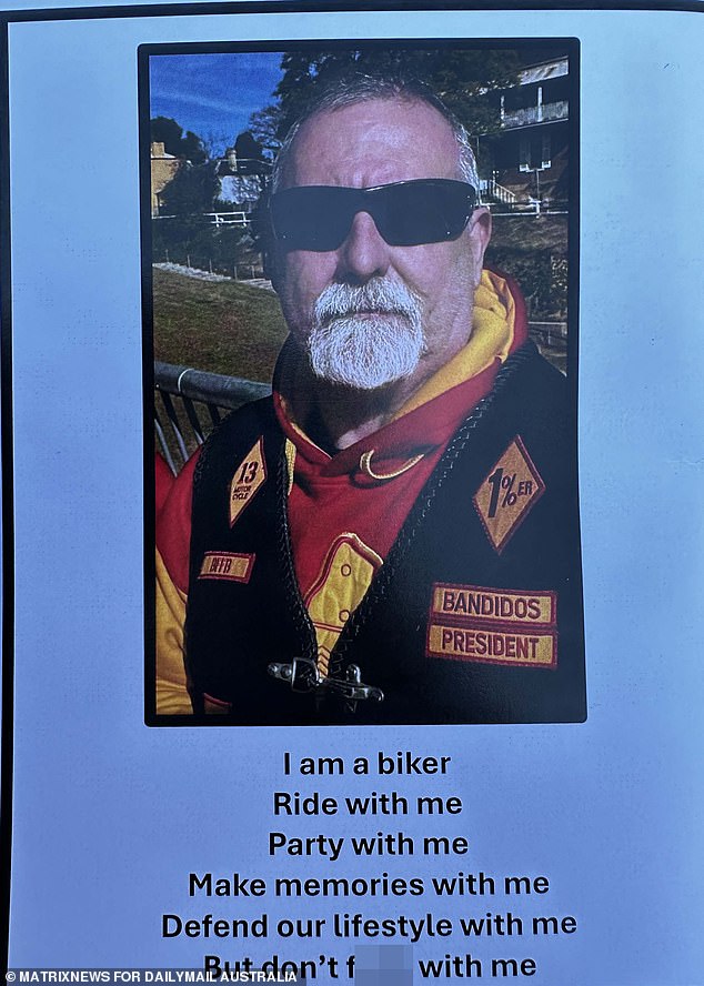 Martin and a fellow Bandido were riding their Harley Davidsons when the bikes collided with a Mazda sedan in western Sydney on September 10.