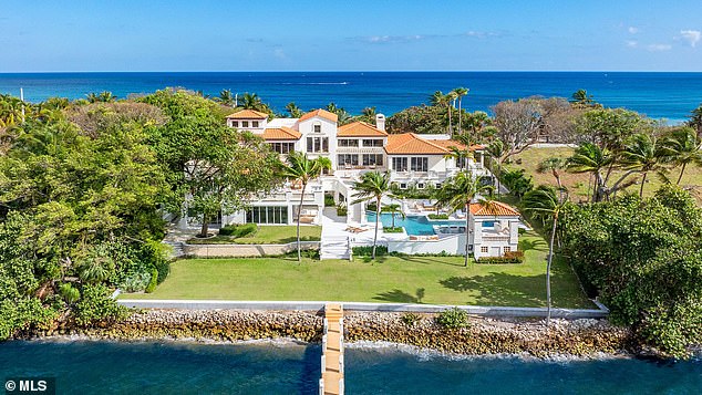 Its resort-style pool also runs beneath the estate and features a spa.