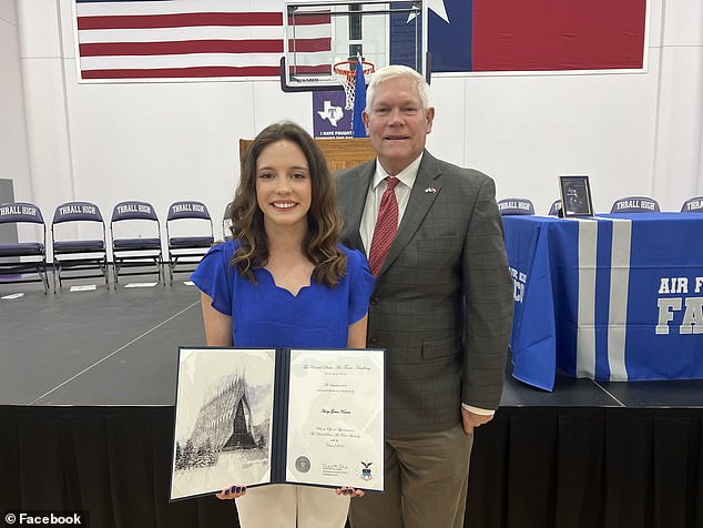 Koonce is a 2024 graduate of Thrall High School in Taylor, Texas, and enrolled in the Air Force Academy shortly after graduation.