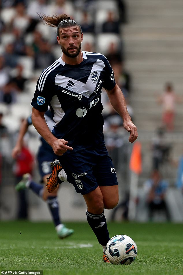 Sources say Lou visited Andy in Bordeaux, where he now plays for French team FC Girondins de Bordeaux (Andy is pictured making his debut last week).