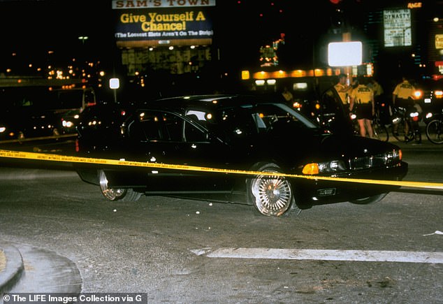 Tupac was killed in a drive-by shooting in Las Vegas on September 7, 1996 (pictured)