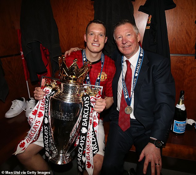 Jones won the Premier League title during Sir Alex Ferguson's final season at Old Trafford.