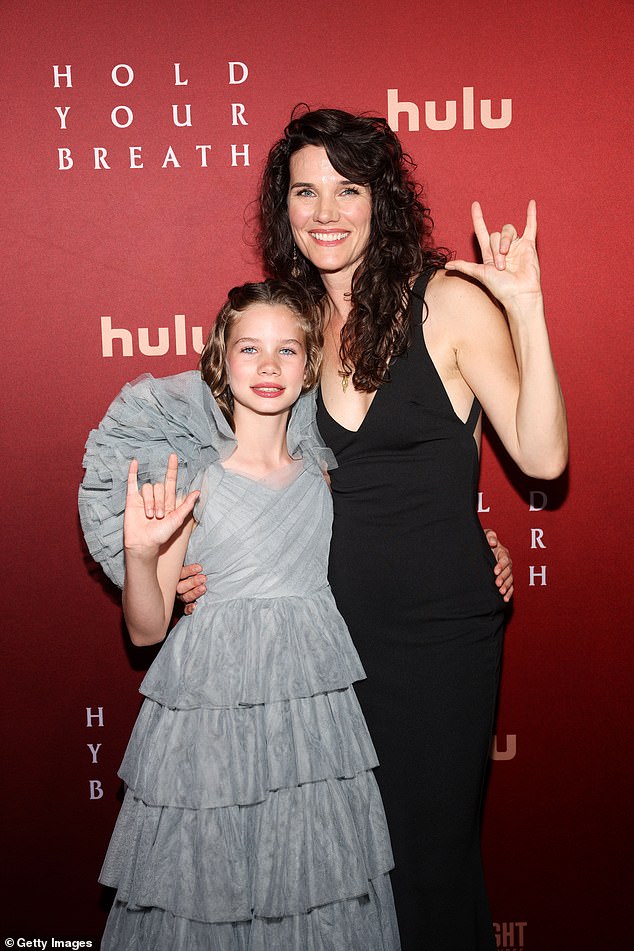 The young deaf actor was accompanied by his mother Alena.