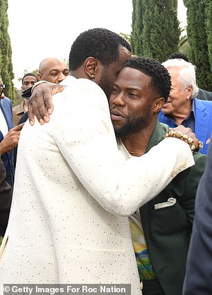 The couple photographed hugging at the Roc Nation 2020 brunch