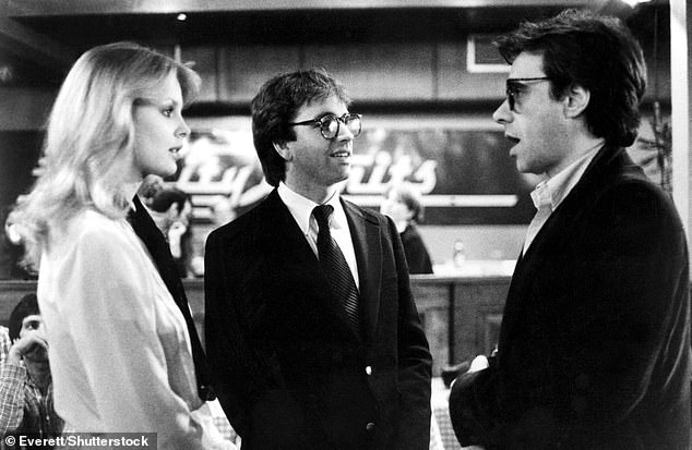 Dorothy began having an affair with film director Peter Bogdanovich, who cast her in his 1981 film They All Laughed (pictured on set).