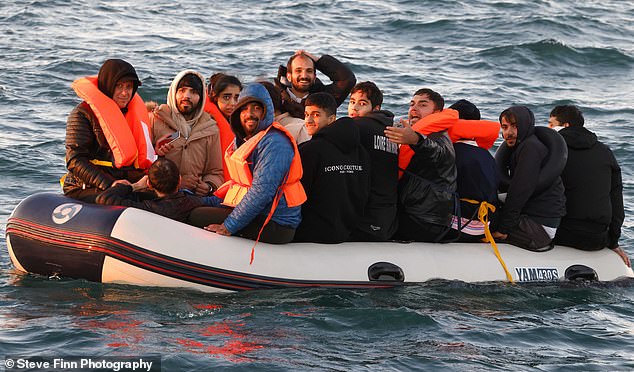 But the wide smiles returned as the boat started running again and they headed to Dover, where a Border Force ship accompanied them.