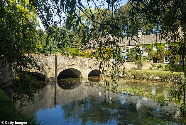 Bibury is located on the River Coln in Gloucestershire and is one of the most visited sites in the Cotswolds.