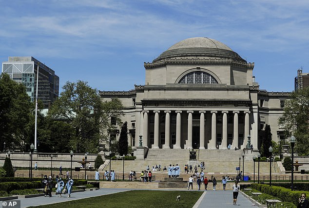 Student walk in front of the Columbia University Library (pictured). A Columbia professor talked about the problems his students had with reading