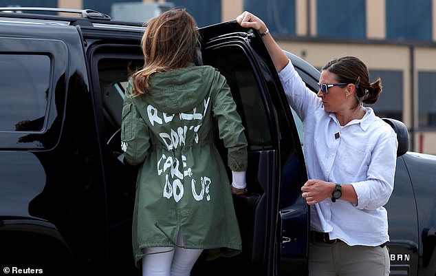 Melania also addresses the 2018 storm surrounding her decision to wear a jacket emblazoned with the words: 