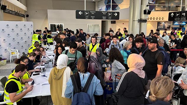 Australian government officials assisted Australians leaving Lebanon on two government-supported charter flights from Beirut.