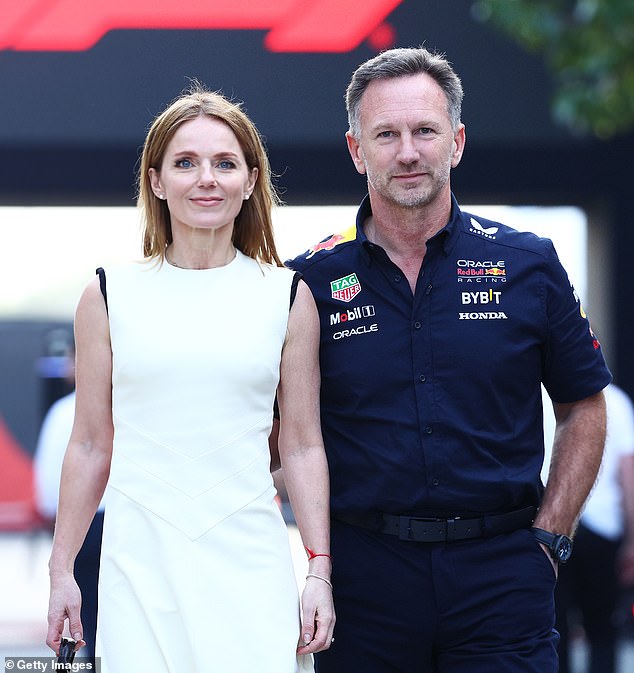 It comes after Geri and her husband Christian Horner's property rental company was in the red, despite the couple being worth a collective £70million (pictured in March).