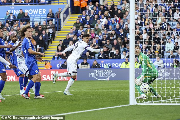 Evanilson's (centre) second-half header for Bournemouth was disallowed for offside.