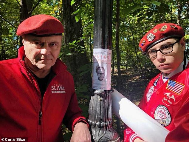 Curtis Silwa (left), leader of the Guardian Angels watchdog group and Anthony's biological father (pictured together), explained how he and Paterson, who is legally blind, 