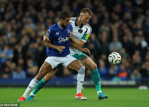 Dominic Calvert-Lewin was hardworking but struggled to take advantage of the opportunities he got