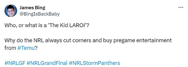 1728207624 336 The Kid Laroi slammed for NRL Grand Final performance as