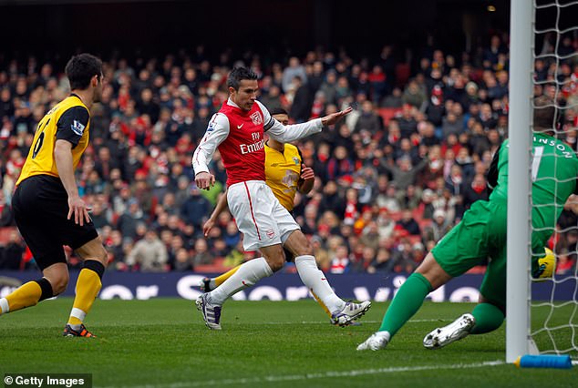 Van Persie scores 132 goals for the Gunners during a clinical Premier League run in London