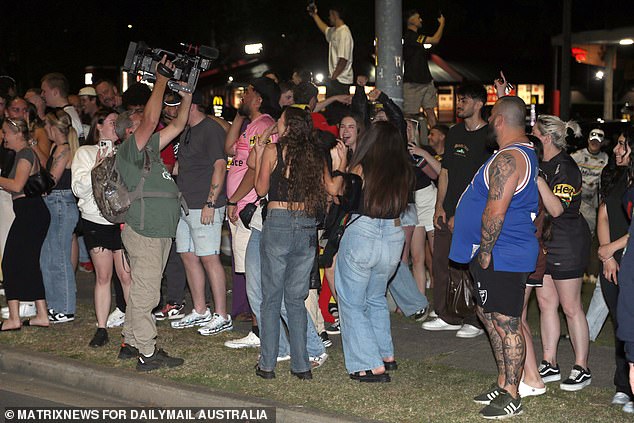 The delighted football tragics kept their hands in the air as if they simply didn't care