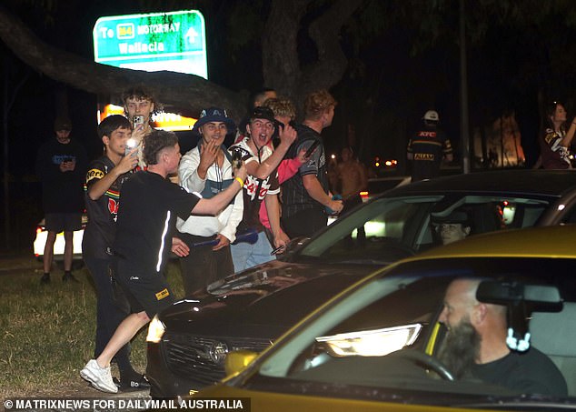 Drivers and pedestrians united in their joy because the Panthers won another title.