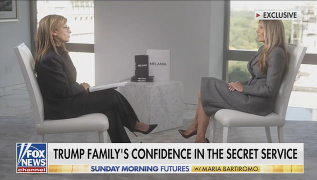 Melania Trump spoke about the Secret Service in an interview with María Bartiromo